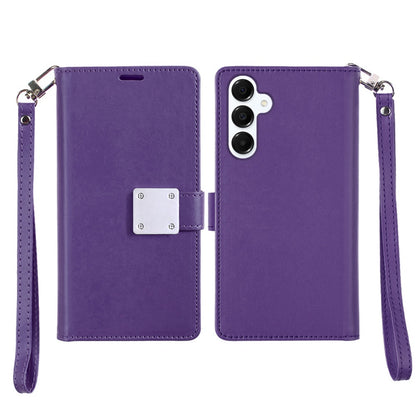 For Samsung Galaxy S25 Plus /S25+ /S24/Plus Wallet Cases PU Leather with Credit Card /ID /Cash Holder Slot Dual Flip Book Pouch, Stand and Strap Case Cover