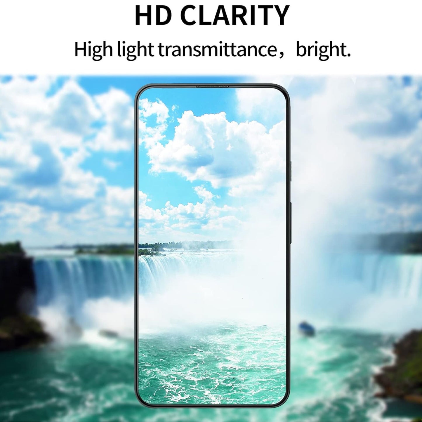 For Samsung Galaxy S21 Ultra Tempered Glass Screen Protector Supports Fingerprint Recognition, Case-Friendly, HD Clarity Protector Clear Black