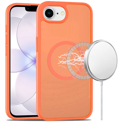 For Apple iPhone 17E /16E MagSafe Compatible Case Hybrid Soft TPU Bumper Hard Translucent Matte Back Slim Shockproof Case Cover Cosmic Orange