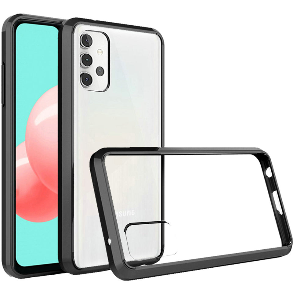 Hybrid Slim Crystal Clear, Shock-Absorption Durable Bumper TPU + Hard PC Back, Transparent Design