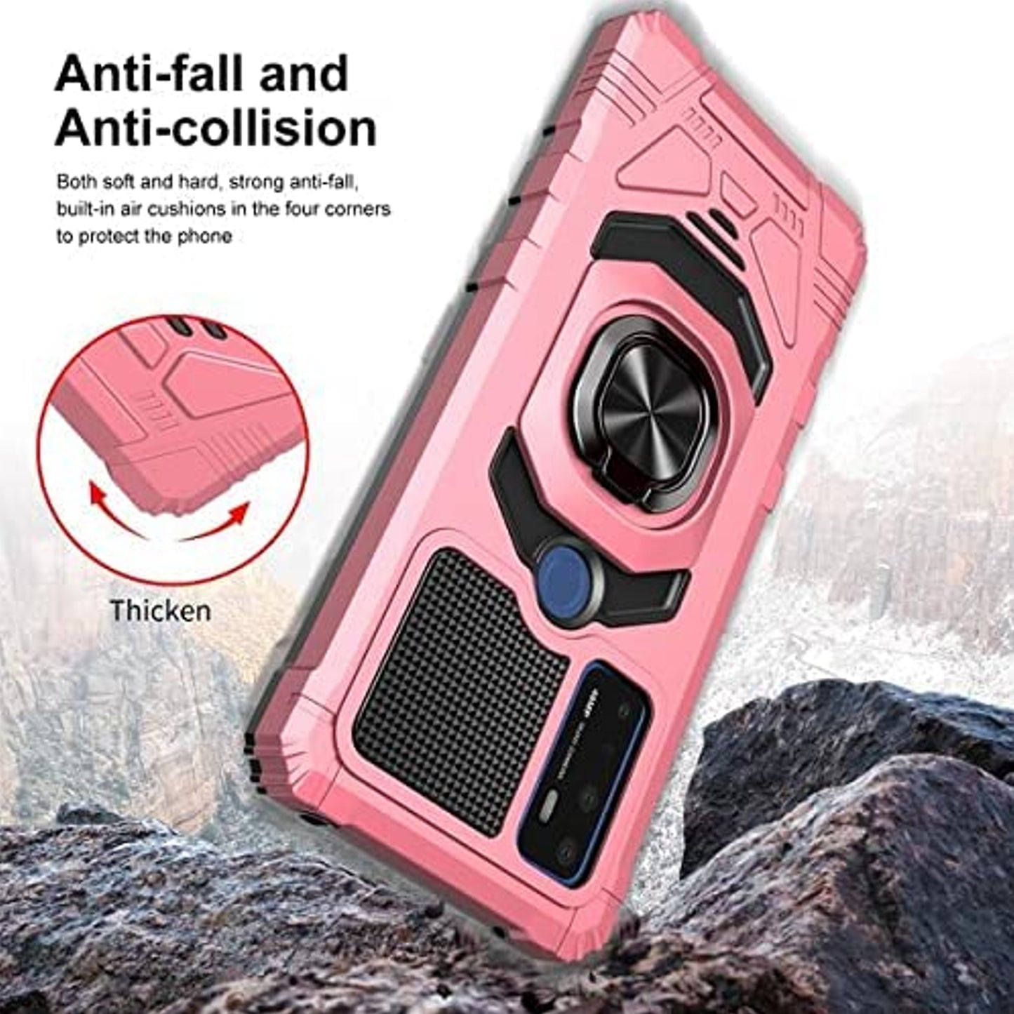 For Motorola Moto G Power 5G 2026 Hybrid Magnetic Car Mount Ring Kickstand Stand Holder Full-Body Armor Protective [Military Grade] Case Cover Purple