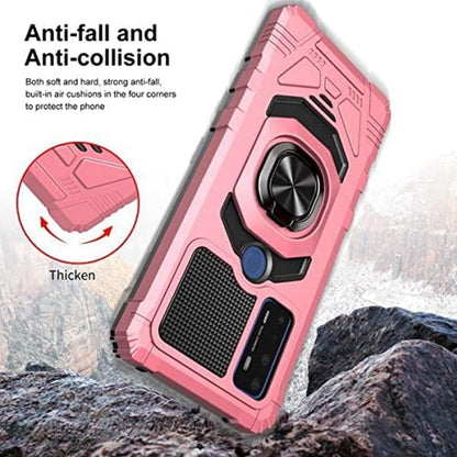 For Motorola Moto G Power 5G 2026 Hybrid Magnetic Car Mount Ring Kickstand Stand Holder Full-Body Armor Protective [Military Grade] Case Cover Purple