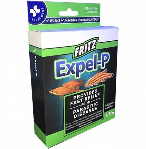 Fritz Aquatics Expel-P Parasitic Disease Treatment [Medications FW & SW] 10 count