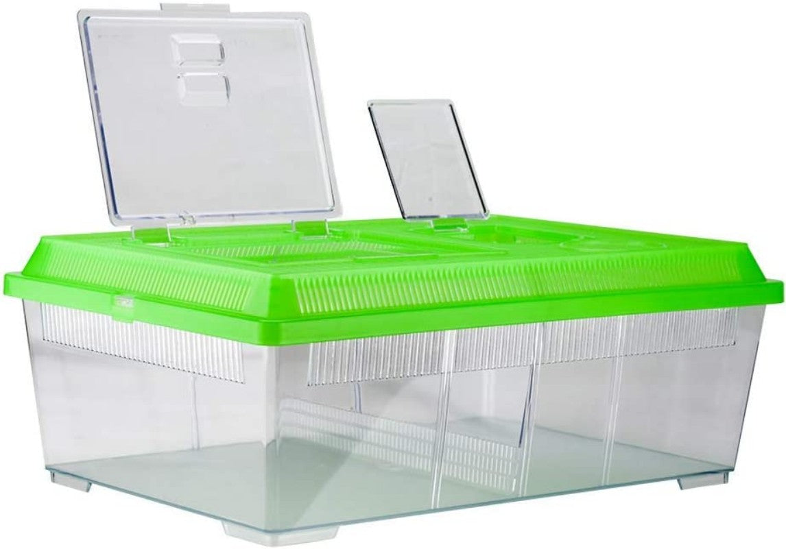 Lees Reptile Ranch Ventilated Reptile and Amphibian Rectangle Habitat with Lid [Reptile Supplies] Large - 1 count