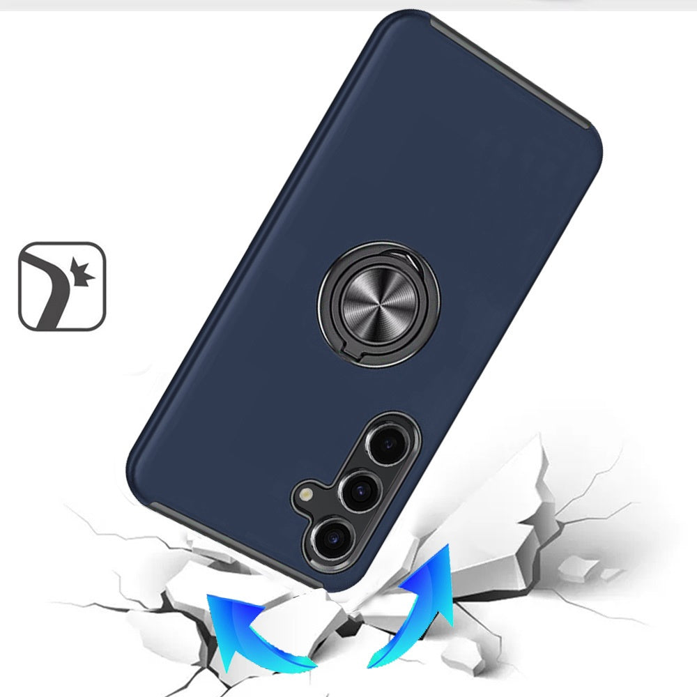 For Samsung Galaxy S26+ / S26 Plus Hybrid 360 Degree Rotatable Metal Invisible Ring Stand Holder Slim Fit Magnetic Car Mount Shockproof Case Cover