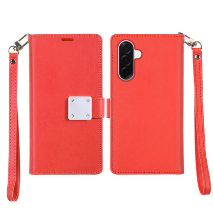 For Samsung Galaxy A37 Wallet Cases PU Leather with Credit Card /ID /Cash Holder Slot Dual Flip Book Pouch, Stand and Strap Case Cover