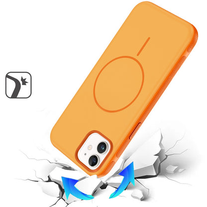 For Apple iPhone 11 Super Magnetic Premium Edged Core Matte Thick Hybrid Drop Protection Shockproof Design Case Cover Cosmic Orange