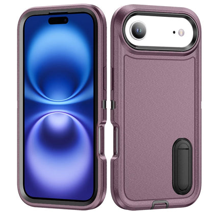 For Apple iPhone 17 AIR Hybrid 3 Layers Hard 3in1 Shockproof with Kickstand Heavy Duty Hard TPU Rubber Anti-Drop Case Cover