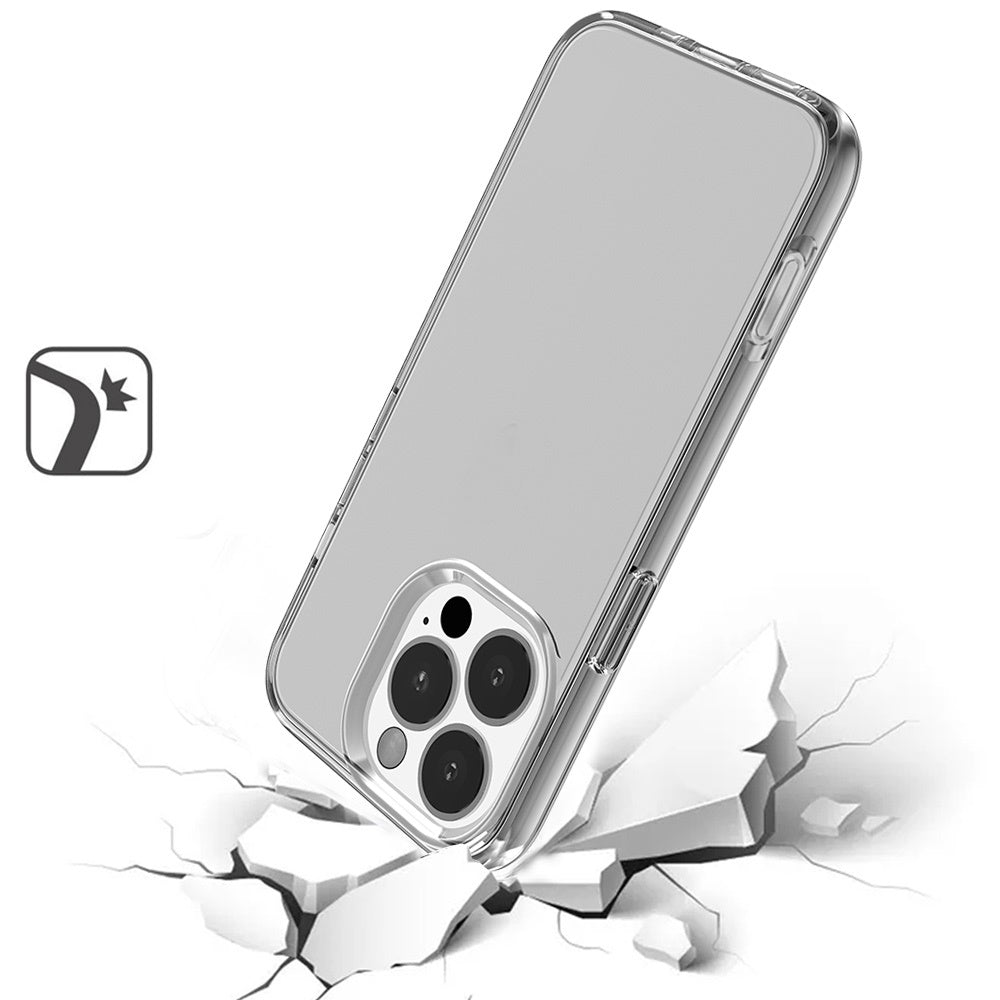 Transparent Shock Absorption PC + TPU Rubber Gel Thick 3mm Hybrid Silicone Slim Fit Back