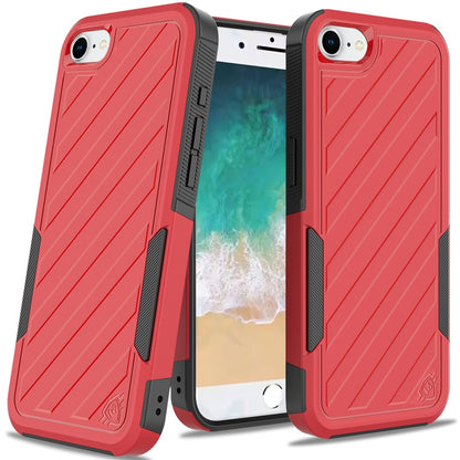 Hybrid lined shockproof dual layer Rugged 2in1 Hard PC & Silicone TPU Non Slip Textured Tough Armor