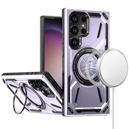 For Samsung Galaxy S23 Ultra Hybrid Magnetic Ring and 360° Rotational Kickstand with MagSafe Compatible, Military Grade Drop Protection Case Cover