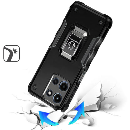 Hybrid Stand Magnetic Ring Holder Kickstand Heavy Duty Rugged Drop Silicone & Hard PC Shockproof