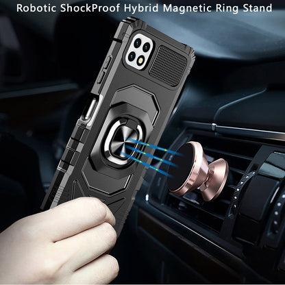For Samsung Galaxy S26 Ultra Hybrid Dual Layer with 360° Rotate Magnetic Ring Stand Holder Kickstand TPU Rugged PC Shockproof Case Cover
