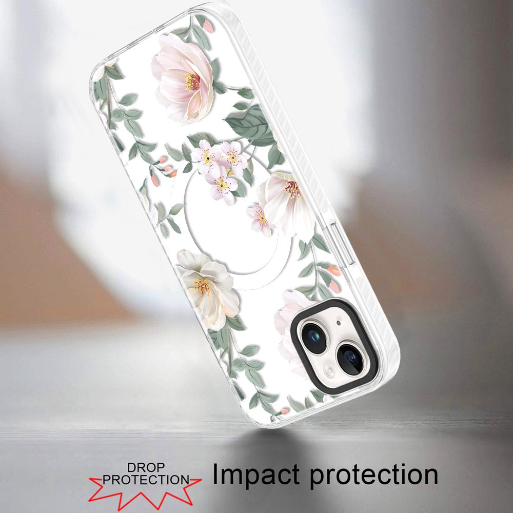 For Apple iPhone 17 Pro Max Magnetic Hybrid Stylish Design IMD Pattern, Compatible with MagSafe, Slim TPU Case Cover