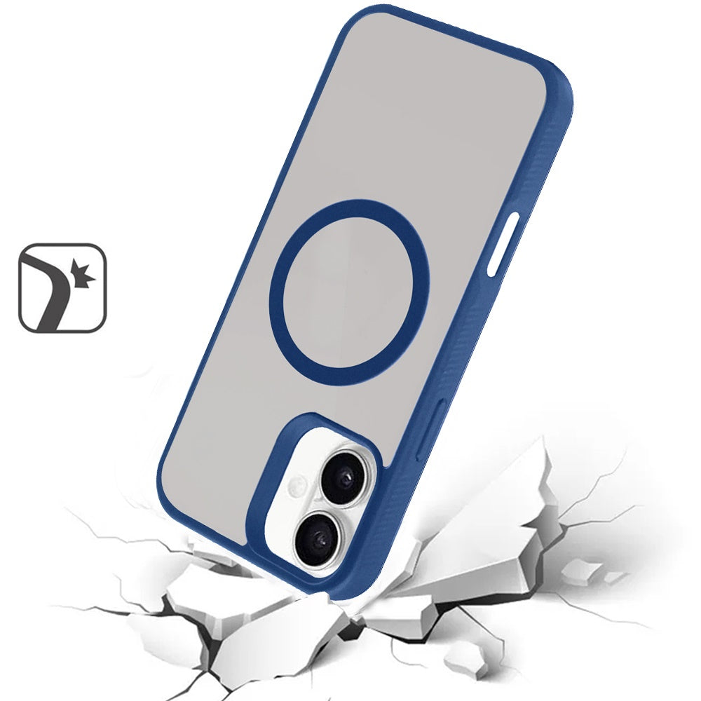 For Apple iPhone 16 Plus (6.7") Magnetic Case Hybrid Compatible with MagSafe TPU Slim Fit Shockproof Matte Hard Back Protective Case Cover