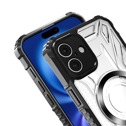 For Apple iPhone 17 Magnetic Circle Transparent Rugged Hybrid MagSafe Compatible Pattern Clear Shockproof Frame Bumper Case Cover Black