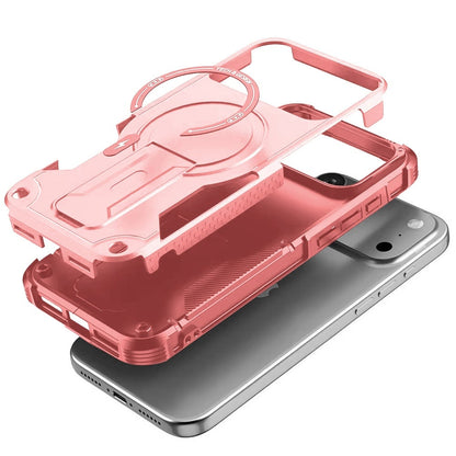 For Apple iPhone 17 Pro (6.3") Magnetic Invisible Kickstand Holder with Magsafe, Slim Fit Shockproof Hybrid Military Grade Heavy Duty Case Cover