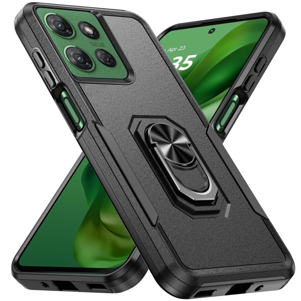 For Motorola Moto G Power 5G 2026 /2025 Hybrid Tough Strong Dual Layer Hard PC TPU with Magnetic Ring Stand Heavy-Duty Armor Design Case Cover