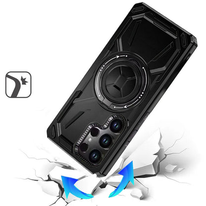 For Samsung Galaxy S26 Ultra Hybrid Magnetic Ring and 360° Rotational Kickstand with MagSafe Compatible, Military Grade Drop Protection Case Cover