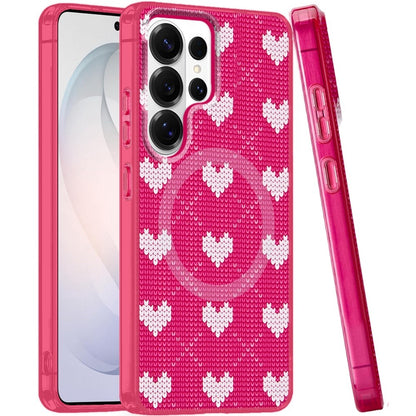 Phone Case for Samsung Galaxy S26 Ultra Shockproof Dual Layer TPU IMD Print Rugged Anti-Slip Grip Drop Protection Scratch Resistant Slim Fit Glossy Floral Heart Aesthetic Cover