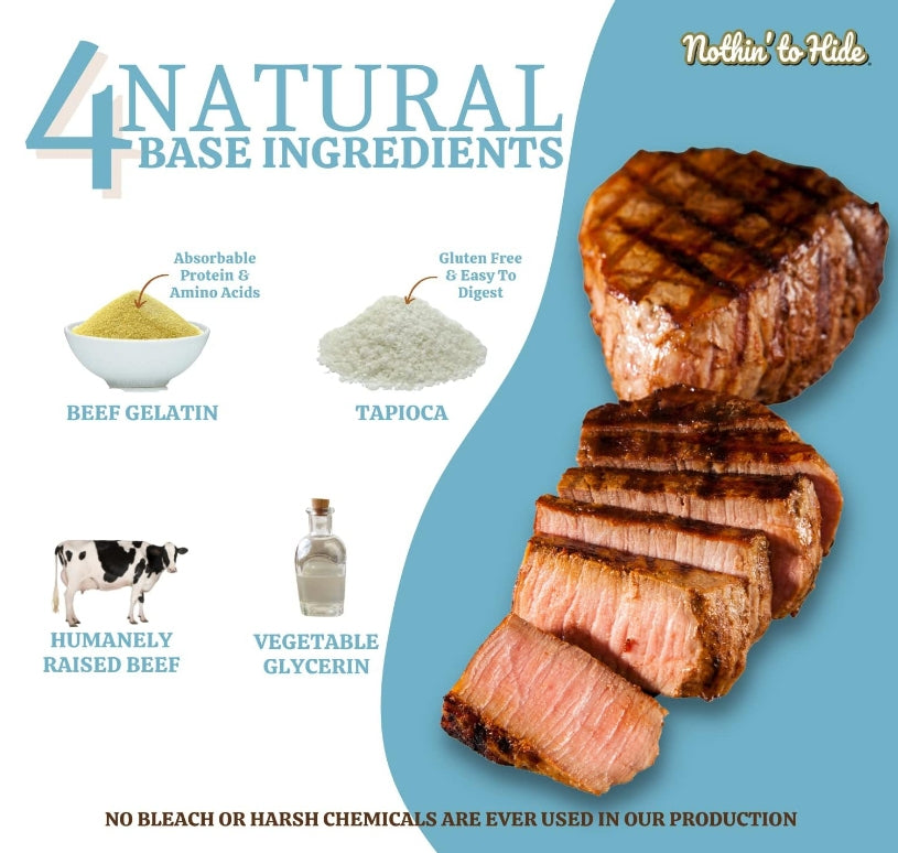 Fieldcrest Farms Nothin to Hide Beef Flip Chips Dog Chews [Dog Supplies] 8 count