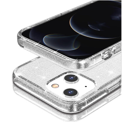 For Apple iPhone 16 (6.1") Premium Glitter Shiny Sparkle Bling [MagSafe Compatible] TPU Rubber Hard PC Back Hybrid Case Cover