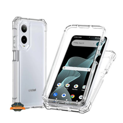 For TCL 60 XE NXTPAPER Full-Body Dual Layer Hybrid Case Slim, Drop-Proof TPU Hard PC, Durable Corner Front Bumper Protector Case Cover Clear Transparent