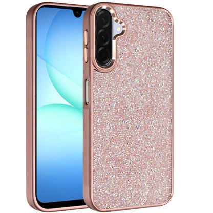 For Samsung Galaxy S25 Fan Edition /Galaxy S25 FE Crystal Sparkle Diamond Glass Full Mini Glitter Bling Frame TPU Hybrid Protective Case Cover