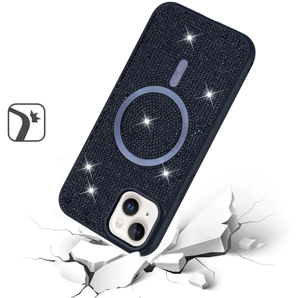 For Apple iPhone 17E /16E Sparkly Diamond Bling Case Rhinestone Skin Hybrid with Magnetic Circle, MagSafe Compatible Case Cover