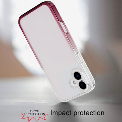 For iPhone 16 (6.1") Transparent Two Tone Gradiant Magnetic Space [Compatible with Magsafe] Hybrid Shockproof Protective Case Cover Two Tone Blue
