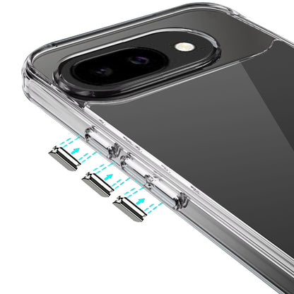 For Google Pixel 9A Shockproof Slim Crystal Clear Transparent Hybrid Cover with Enhanced Drop Protection Case Cover Clear