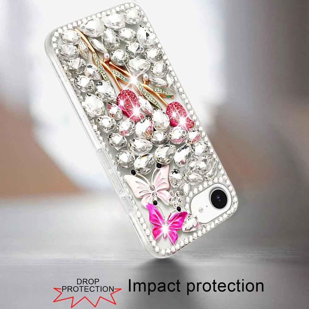 For Samsung Galaxy S26 Ultra Bling Crystal 3D Full Diamonds Luxury Sparkle Rhinestone Hybrid Protective Case Cover