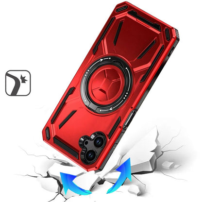 For Motorola Moto G 5G /Moto G 2025 Hybrid Magnetic Ring and 360° Rotational Kickstand with MagSafe Compatible, Military Grade Drop Protection Case Cover