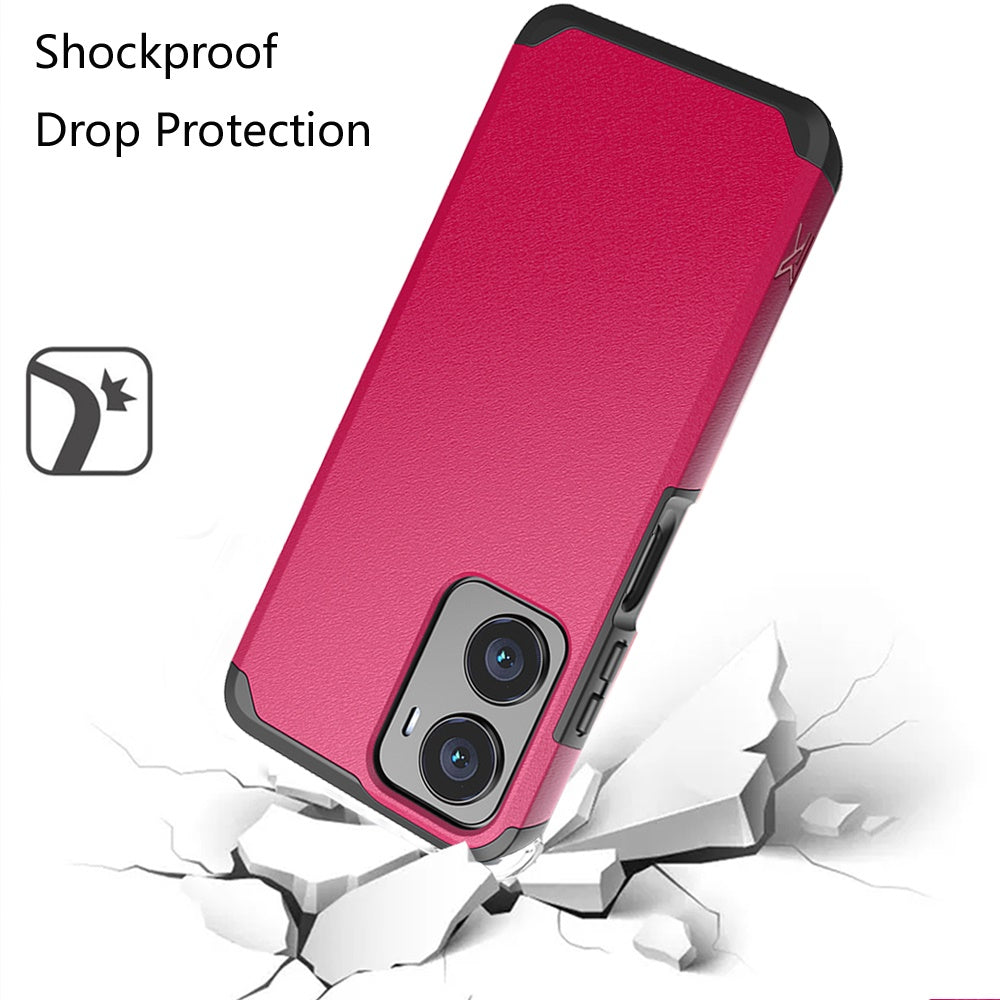 For Cricket Magic 2 5G (2024, 2nd Version) Slim Tough Protection Shock Absorption Hybrid Dual Layer Hard PC + TPU Rubber Silicone Case Cover
