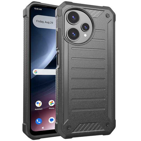 For Cricket Icon Pro 2026 Tough Lined Design Hybrid Shockproof Protective Rugged TPU Hard PC with Durable Grip Case Cover