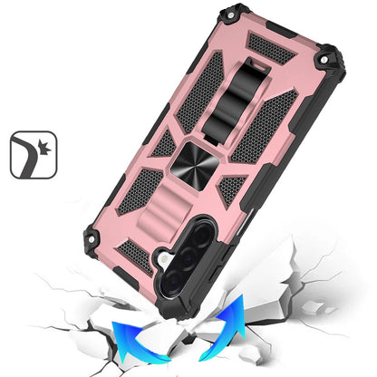 For Samsung Galaxy S25 Fan Edition /Galaxy S25 FE Hybrid Shockproof [Military Grade] Rugged Protective with Magnetic Car Mount & Invisible Stand Case Cover