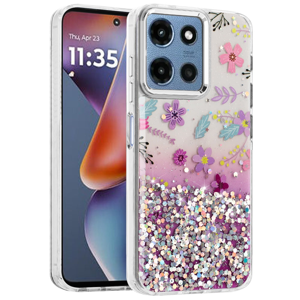 For Motorola Moto G 5G 2025 Fashion Beautiful Epoxy Design Hybrid Fashion Stylish TPU Protective, Shockproof Hybrid PC Case Cover