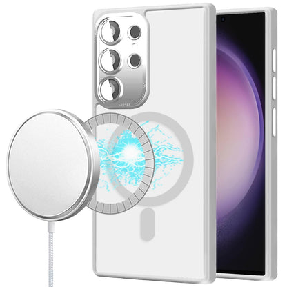 For Samsung Galaxy S23 Ultra Complete Protection HQ Hybrid with Metal Tempered Camera Glass, MagSafe Compatible Case Cover