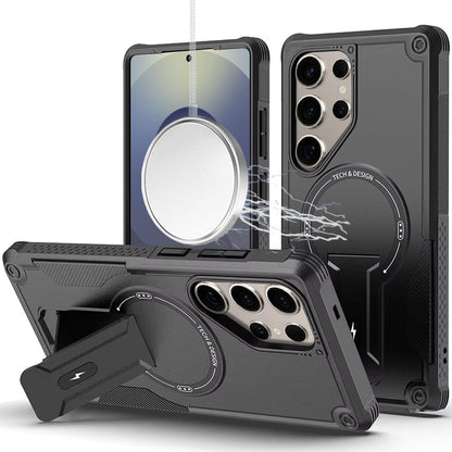 For Samsung Galaxy S26 Ultra Magnetic Invisible Kickstand Holder with Magsafe, Slim Fit Shockproof Hybrid Military Grade Heavy Duty Case Cover