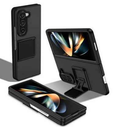 For Samsung Galaxy Z Fold 7 Hybrid Vertical Kickstand Case with Camera Slide Cover, Rugged Slim Shockproof Protective Case Cover