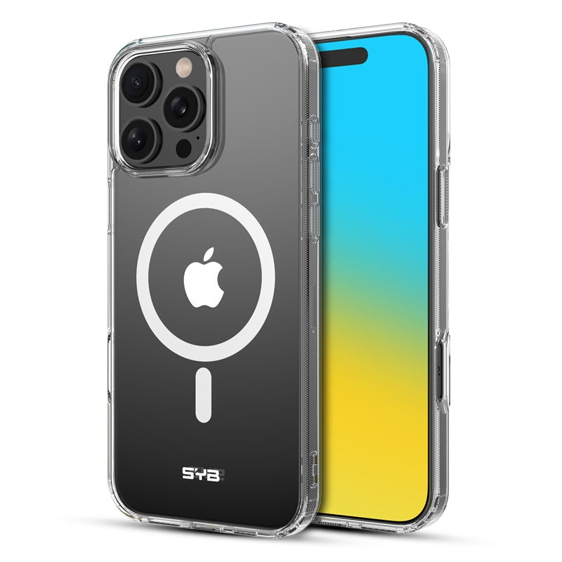 For Ultra-sleek Hybrid Slim Hard PC & TPU Compatible with MagSafe, Magnetic Protective Phone Case for Apple iPhone 16 Pro Max - Transparent Clear Case Cover Clear