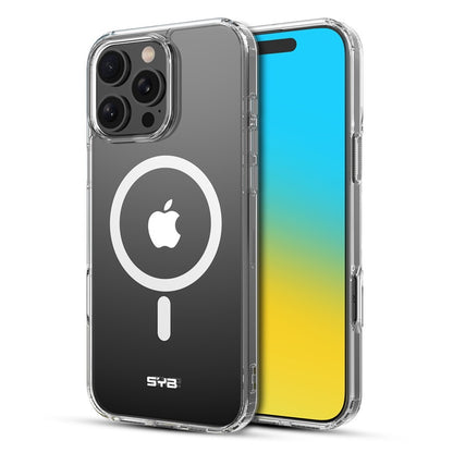 For Ultra-sleek Hybrid Slim Hard PC & TPU Compatible with MagSafe, Magnetic Protective Phone Case for Apple iPhone 16 Pro Max - Transparent Clear Case Cover Clear