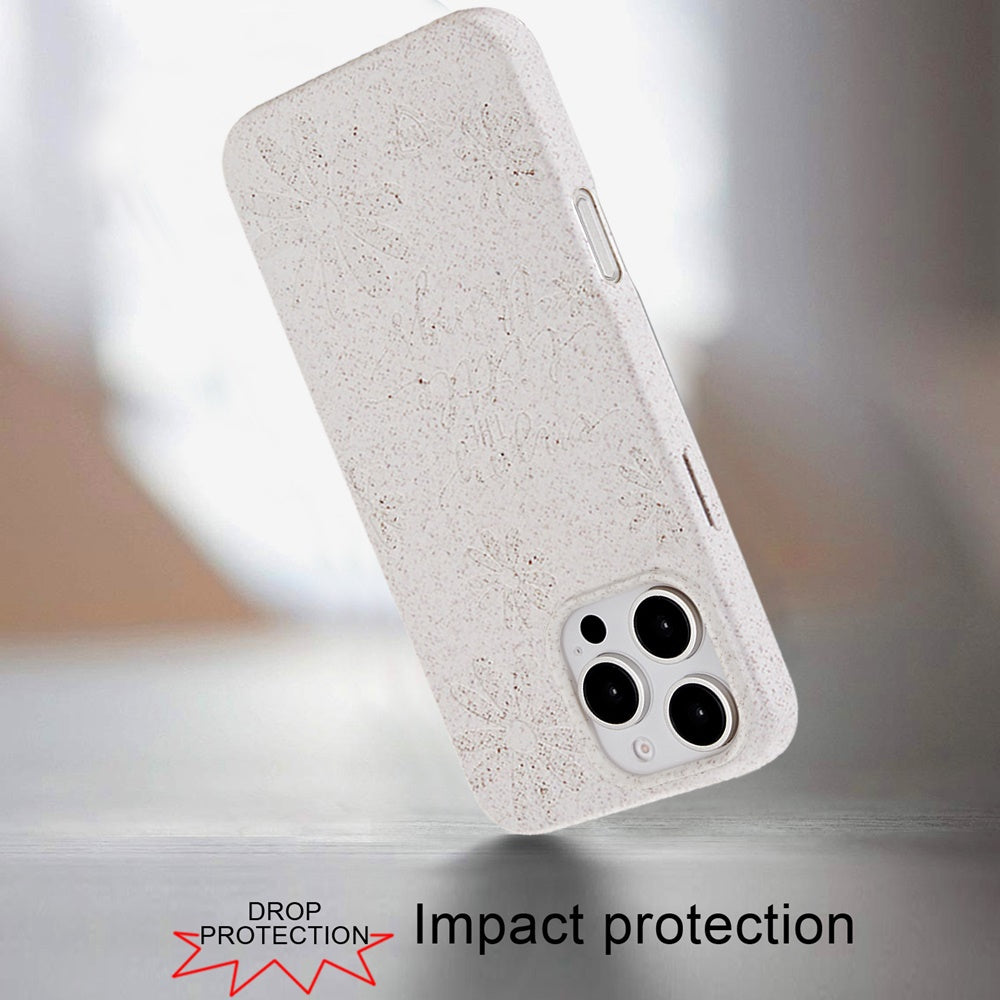For Apple iPhone 16 Pro (6.3") Eco Friendly Bio-Degradable Design Hybrid Cases Slim Fit Soft TPU Drop Protection Rubber printed Case Cover