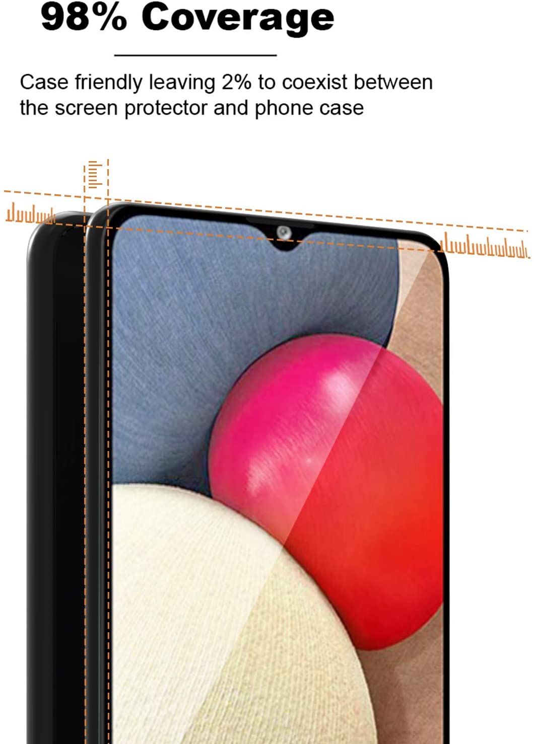 Screen Protector Tempered Glass Premium HD Clear, Case Friendly, 9H Hardness, 3D Touch Accuracy, Anti-Bubble Film Glass