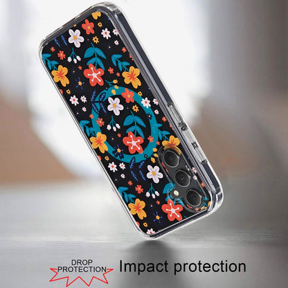 For Samsung Galaxy S25 /S24 Cute Fashion Pattern Design, Durable Shockproof Slim TPU Hard Back, MagSafe Compatible Case Cover Galaxy Floral