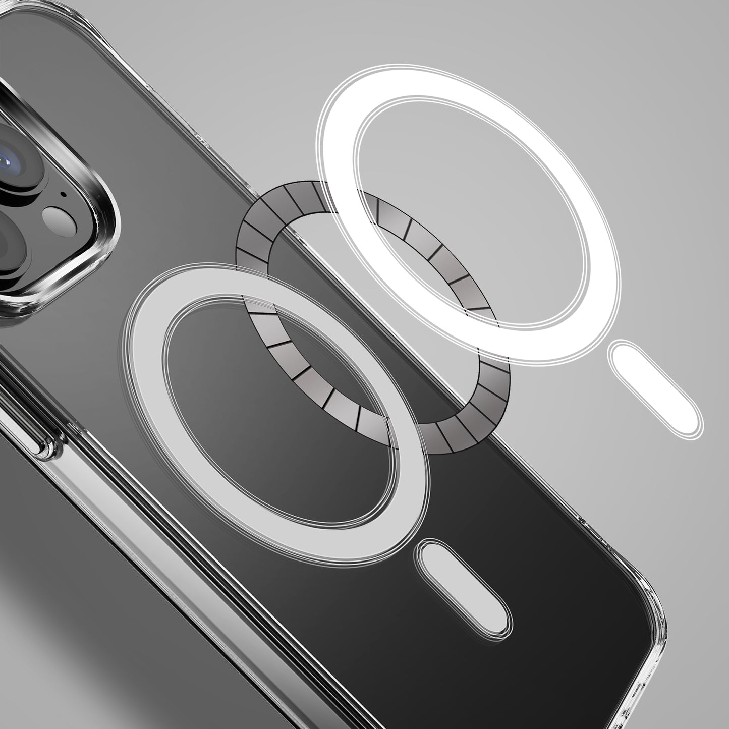 For Apple iPhone 16 Pro Max (6.9") Clear Magnetic Case with Built-in Magnets Compatible with MagSafe Slim Soft TPU Bumper Case Cover Transparent