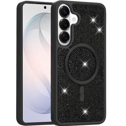 Phone Case for Samsung Galaxy S26 Magnetic Bling Diamond Sparkle Hybrid Shockproof Rugged Grip Durable Protection Anti-Slip Armor Design Cover
