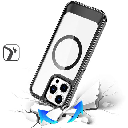 For Apple iPhone 16 Plus (6.7") Transparent HQ Hybrid Slim, Shockproof, Compatible with MagSafe wireless charging & Military-Grade Case Cover