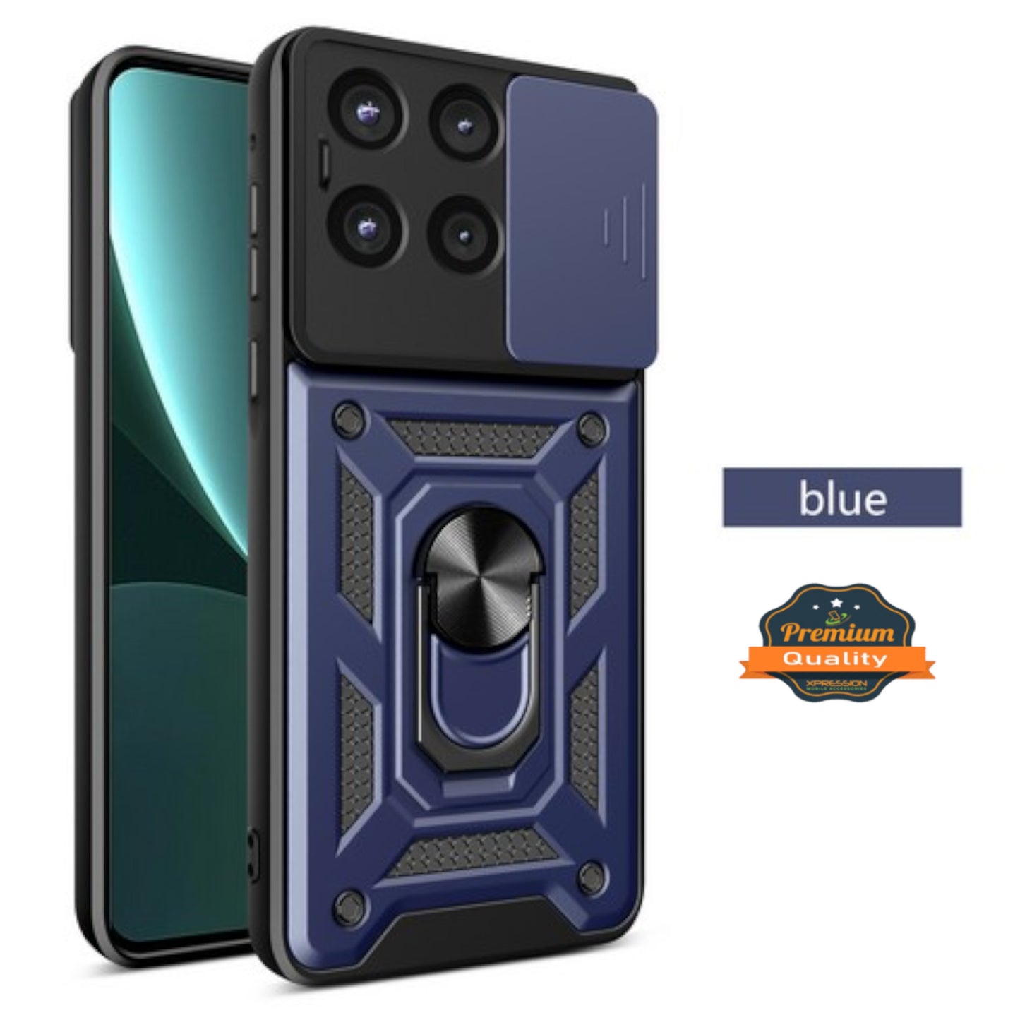 For Motorola Moto G Stylus 5G 2025 Hybrid Shockproof, Built-in Sliding Camera Lens Protection with Magnetic Finger Ring Stand Holder Case Cover