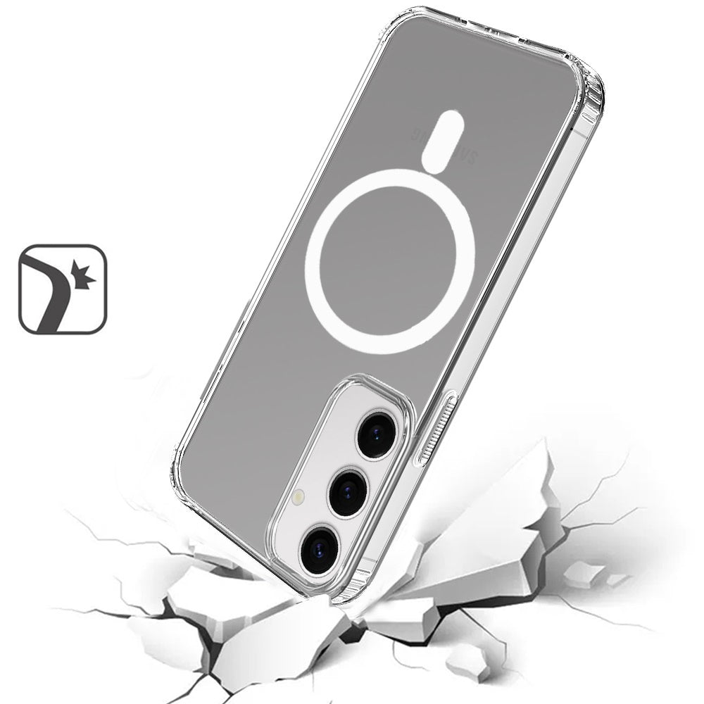 For Samsung Galaxy S26 Ultra Classic Hybrid True Transparent Shockproof Back Magnetic Case Compatible with MagSafe Case Cover Clear